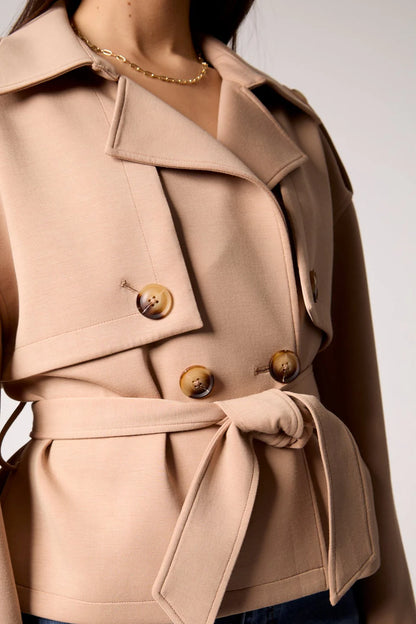 Charli Cropped Scuba Trench