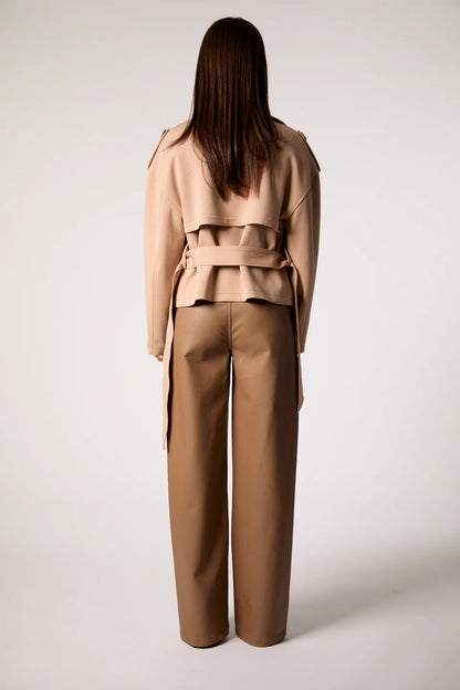 Charli Cropped Scuba Trench