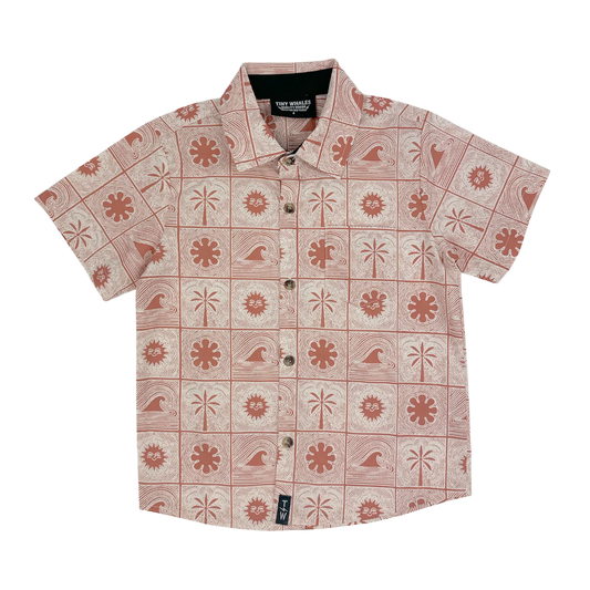 Boys Coastal Rhythm Short Sleeve Button down