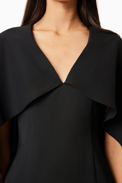 Lilydale Cape Mini Dress In Black