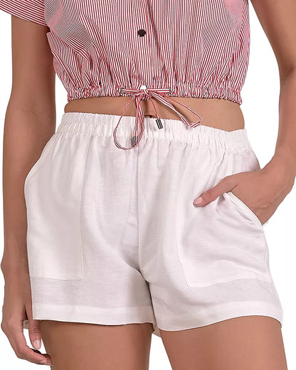 Linen Drawstring Shorts