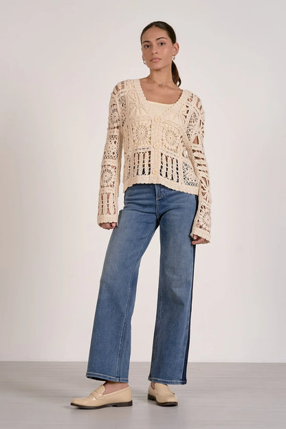 Shay Open Knit Sweater Cardigan