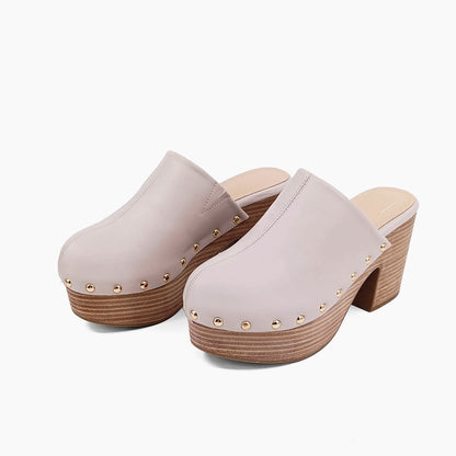Gigi Clog in Mushroom