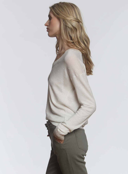 Goldie Swiss Dot Vee Sweater
