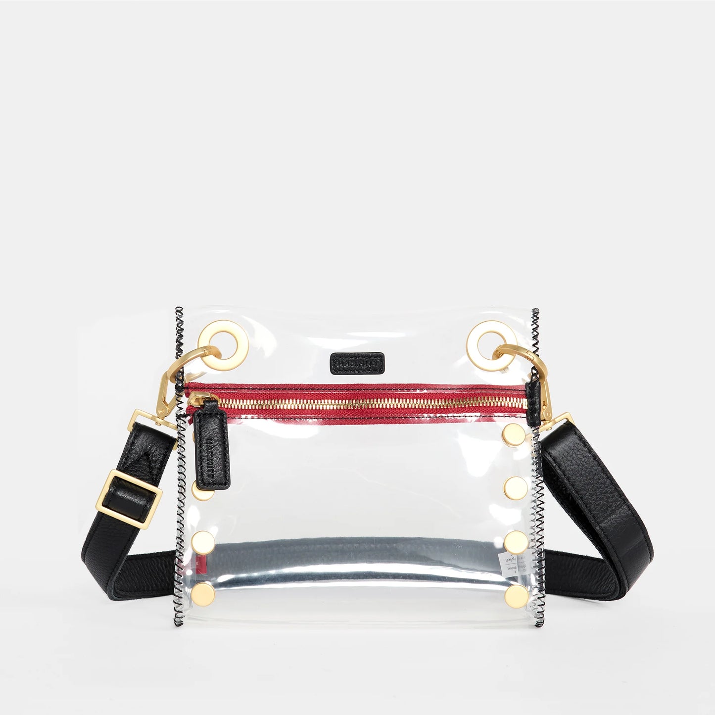 HAMMITT Tony Small Clear Bag with Red Zipper