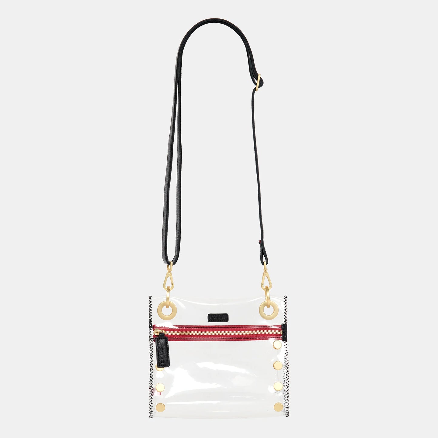 HAMMITT Tony Small Clear Bag with Red Zipper