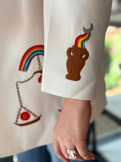 Embroidered Blazer