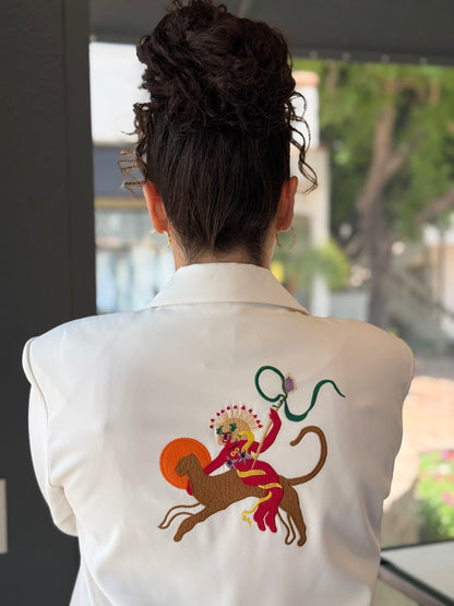 Embroidered Blazer