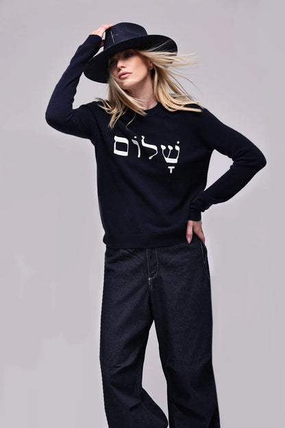 Cotton Cash Shalom Crew Sweater