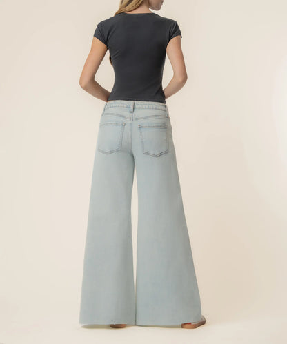 Blake High Rise Fab Ab Super Wide Leg Jean in Sensual