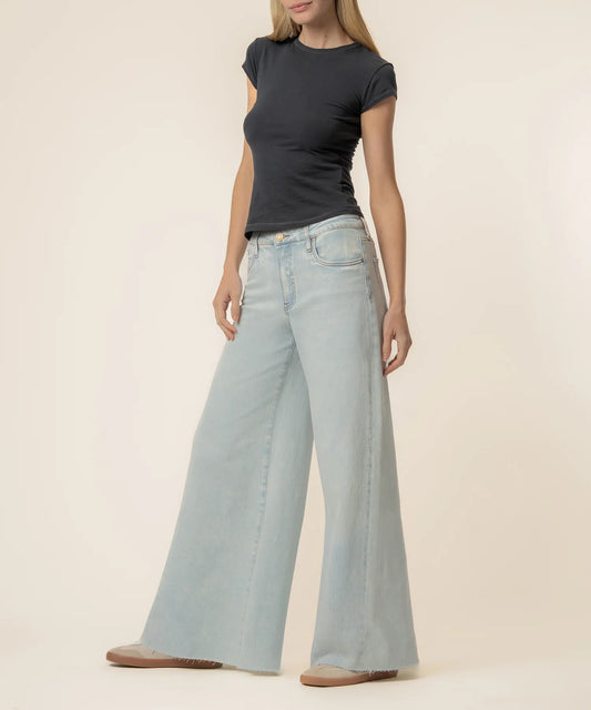 Blake High Rise Fab Ab Super Wide Leg Jean in Sensual
