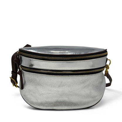 Inez Belt Bag in Metallic Twill