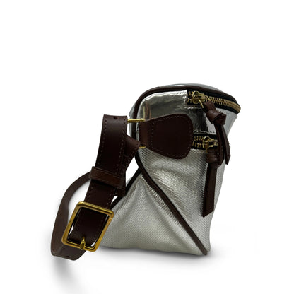 Inez Belt Bag in Metallic Twill