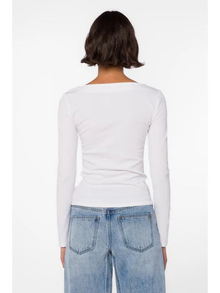 Leone Long Sleeve Boatneck Top