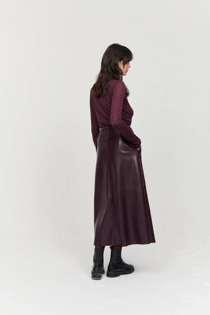 Molly Midi Skirt Burgundy