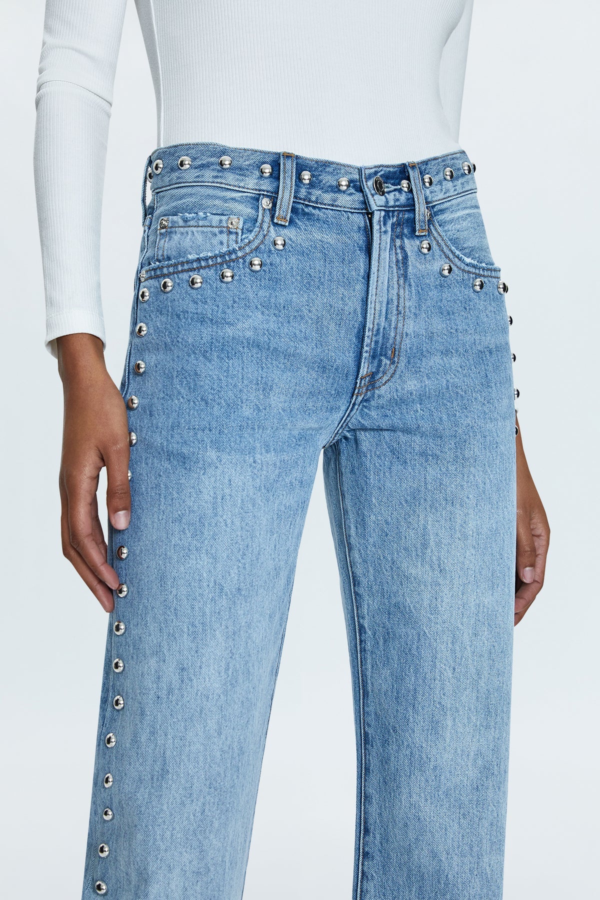 Lexi Studded Ankle Length Jeans