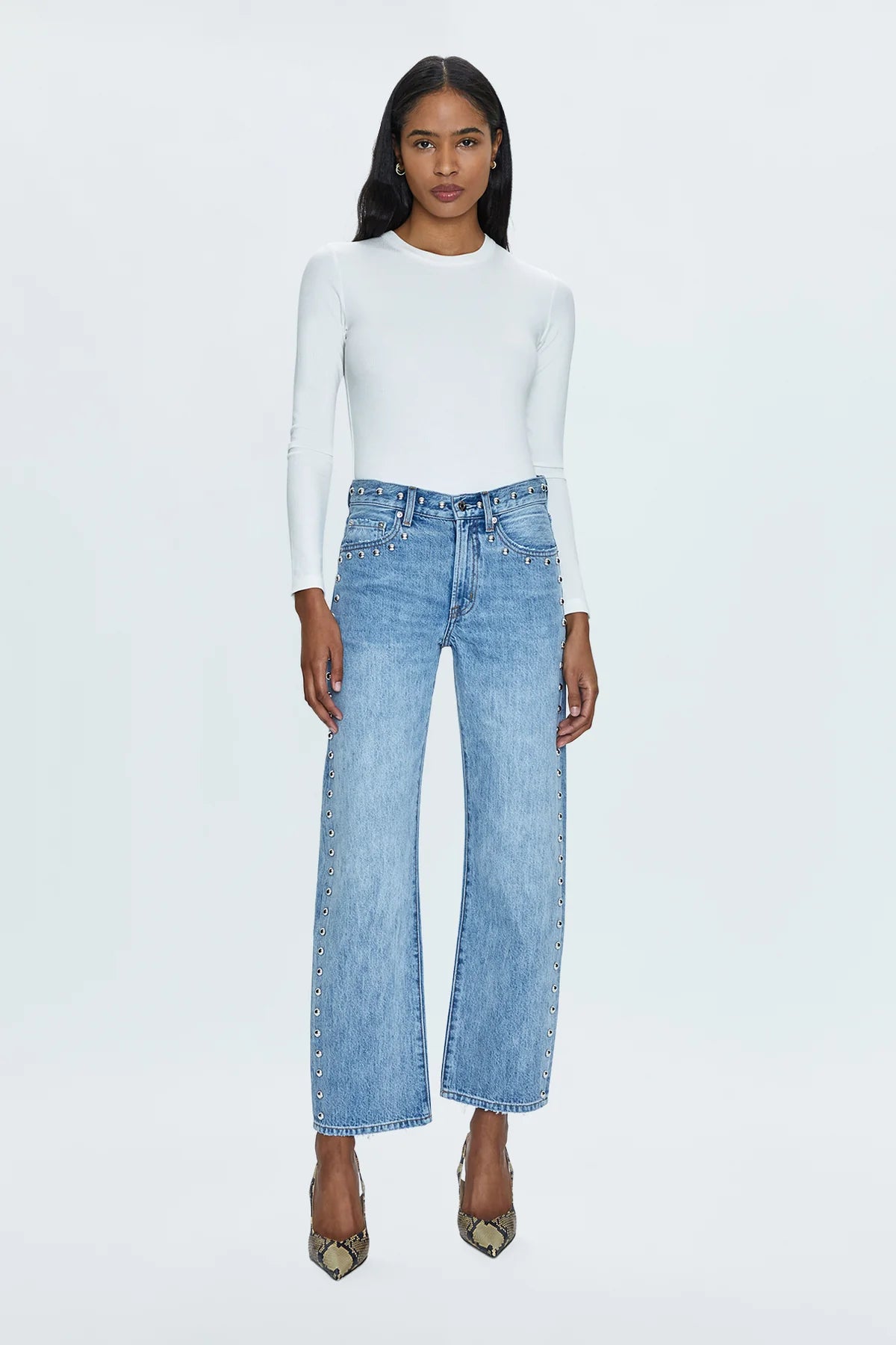 Lexi Studded Ankle Length Jeans