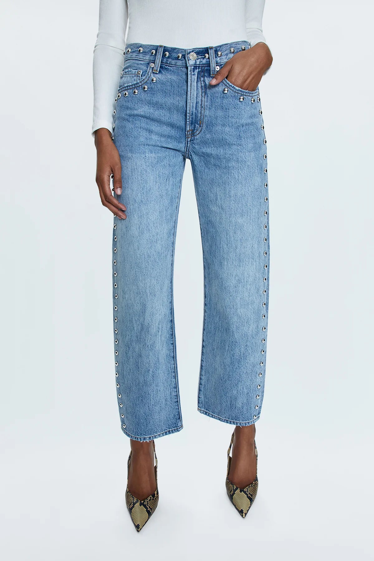 Lexi Studded Ankle Length Jeans