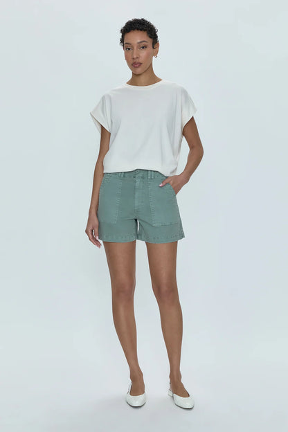 Marissa High Rise Utility Short Bluff