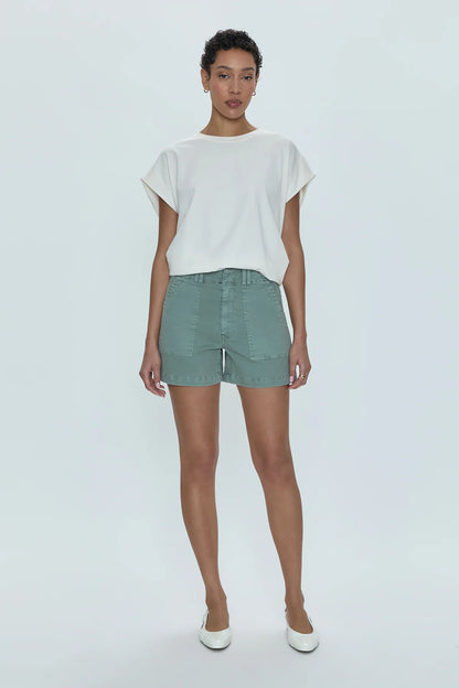 Marissa High Rise Utility Short Bluff