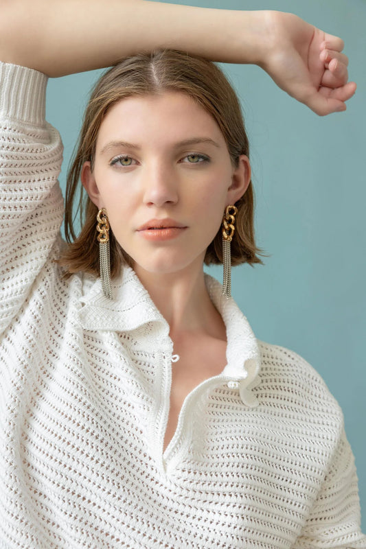 Scalloped Collar Sweater