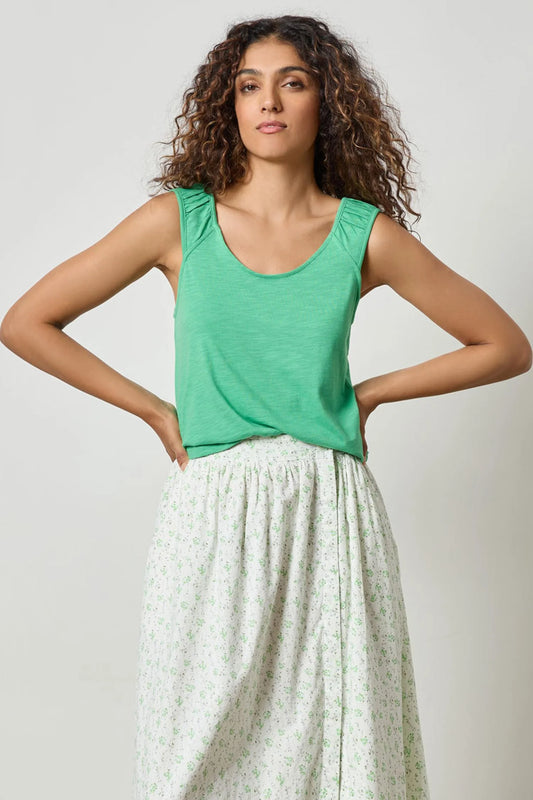 Shirred Strap Tank