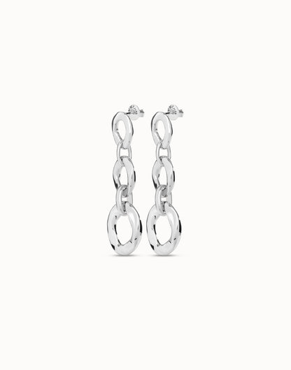 UNOde50 Silver Earrings with 3 Links