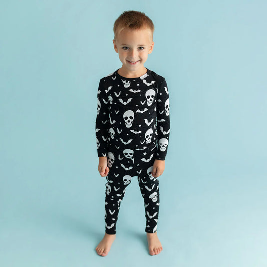 Skelly Footie Zippered One Piece