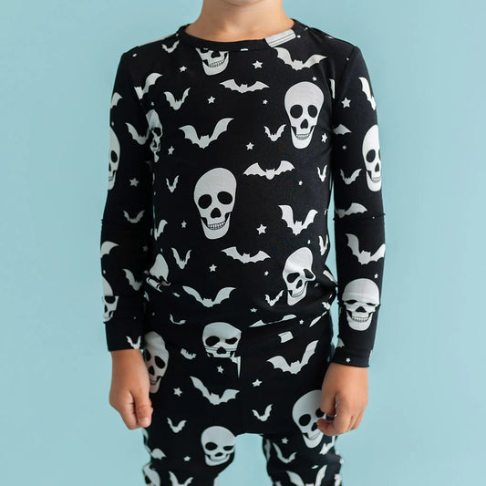 Skelly Footie Zippered One Piece