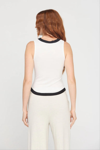 Marine Color Blocked Rib Tank