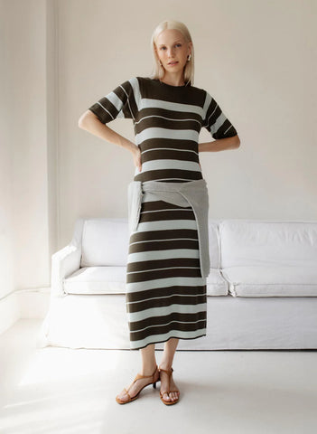 L / Green Stripe