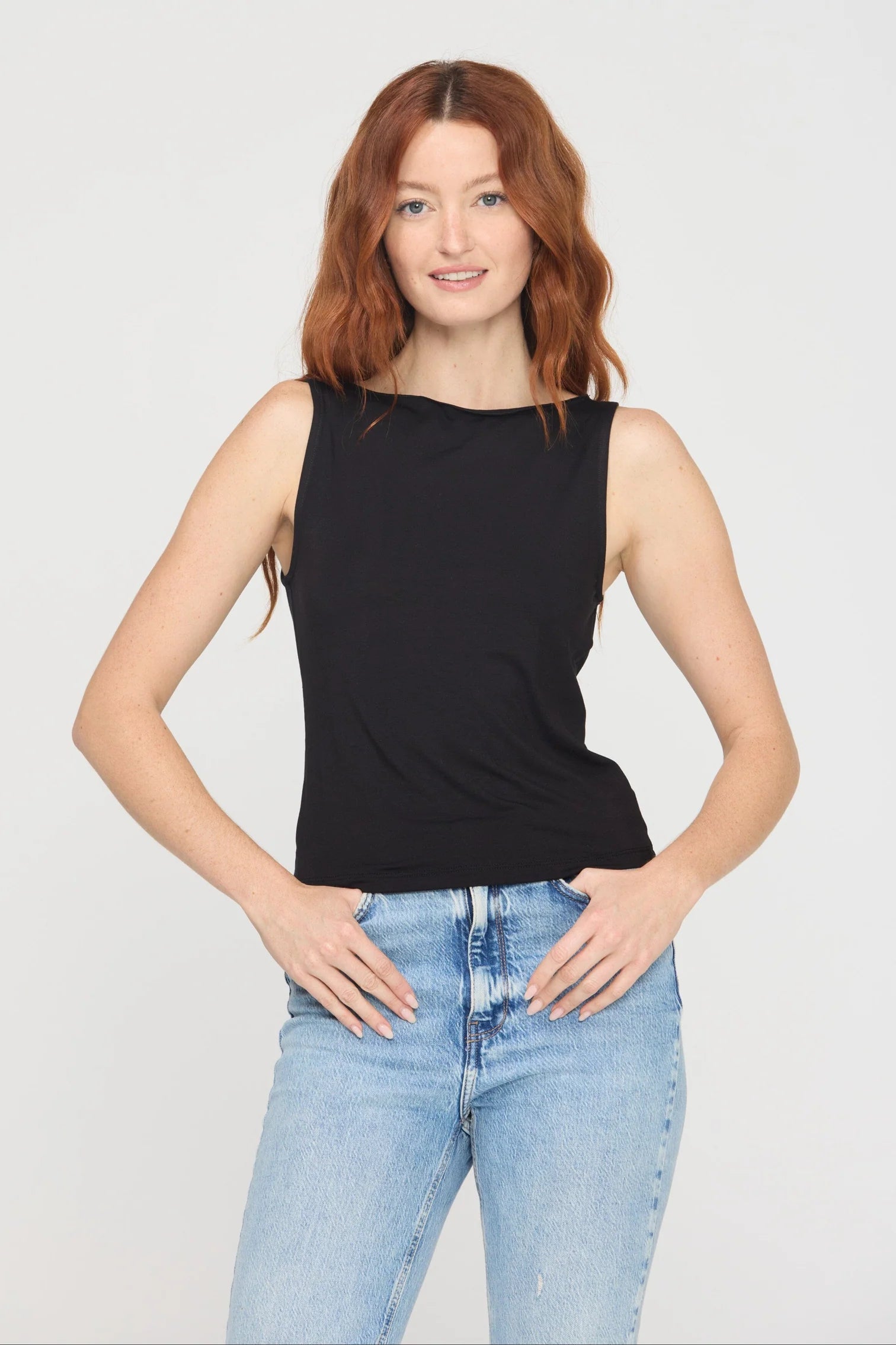 Odette Boat Neck Tank – CHRISSY'S on El Paseo