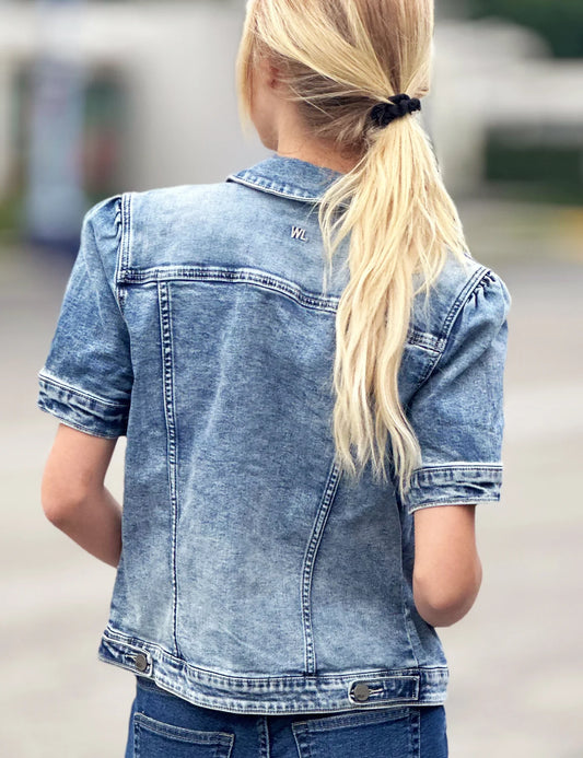 Puff Sleeve Denim Jacket