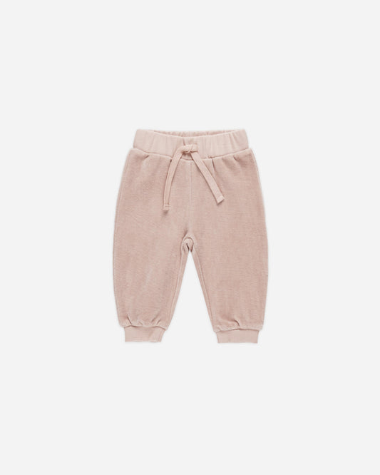 Velour Relaxed Sweatpant in Blush