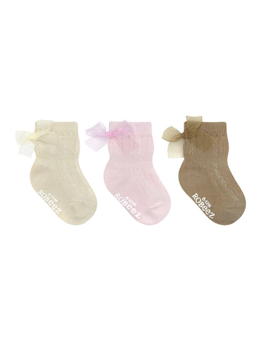 Marie's Cable Tops 3-Pack Baby Socks