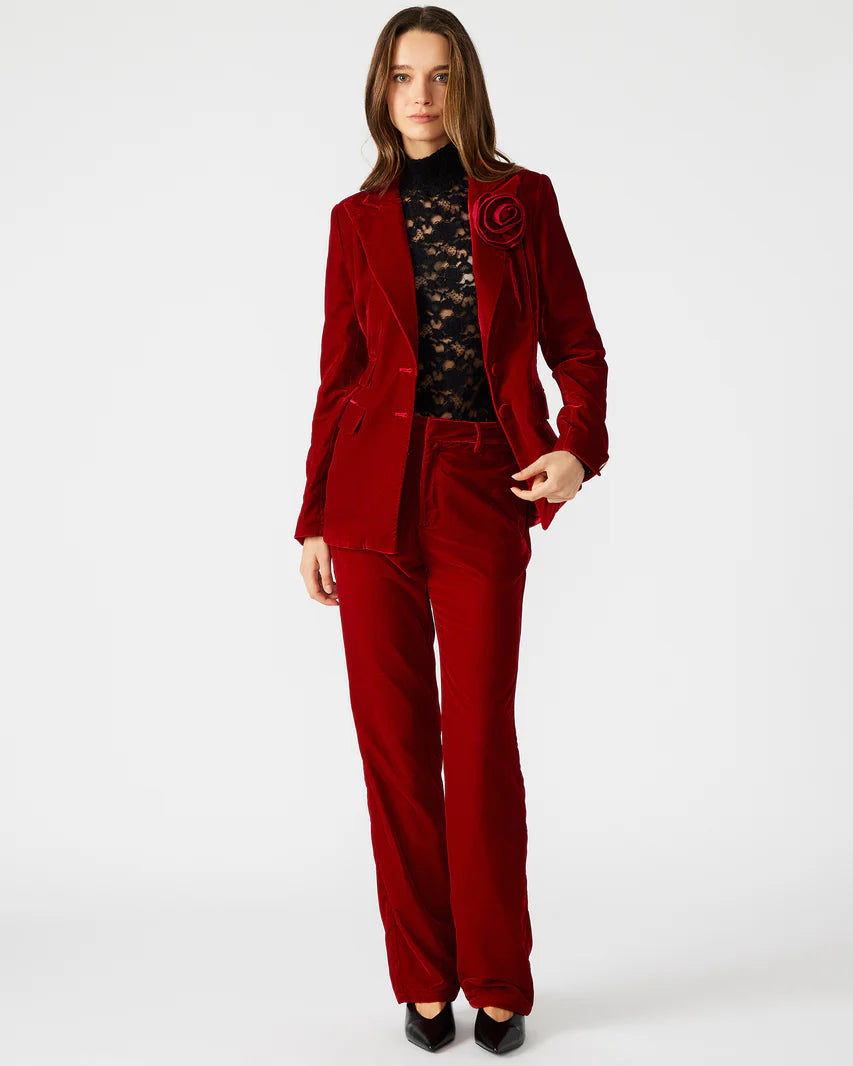 Merene Velvet Rosette Blazer