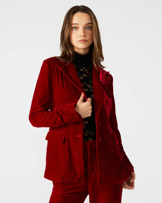 Merene Velvet Rosette Blazer