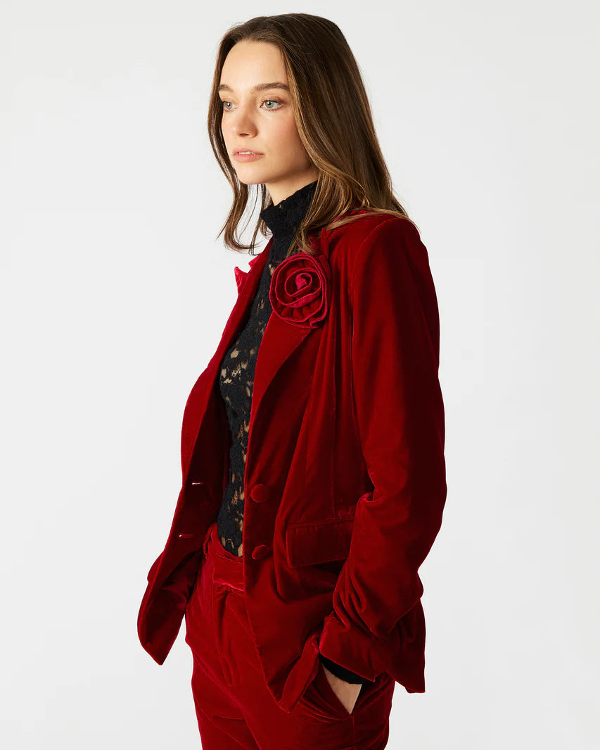 Merene Velvet Rosette Blazer