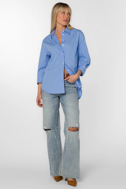 Suri Frosty Blue Stripe Shirt