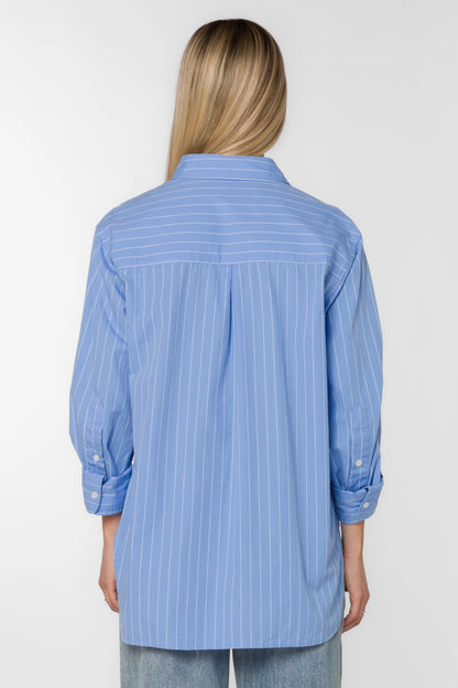 Suri Frosty Blue Stripe Shirt