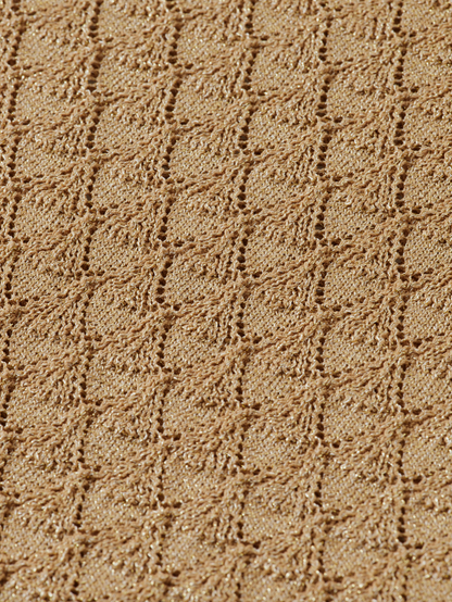 Metallic Pointelle Knitted Tank