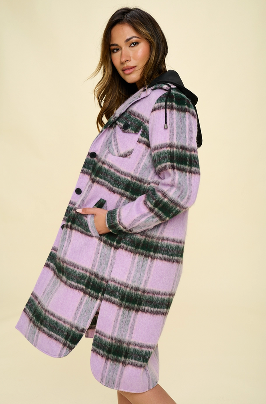 Purple Plaid Multi Jacket