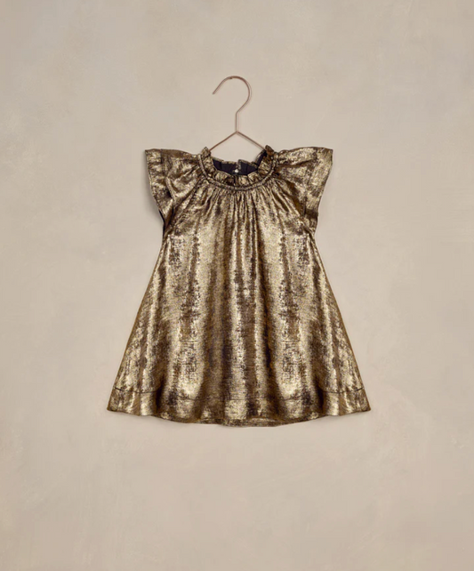 Isabella Girls Gold Dress