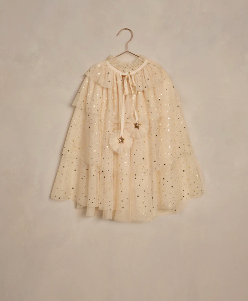 Champagne Stars Tulle Cape