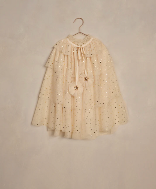 Champagne Stars Tulle Cape