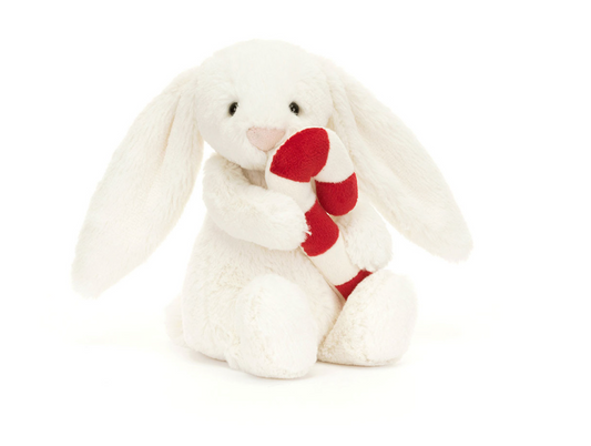 Bashful Bunny with Candy Cane