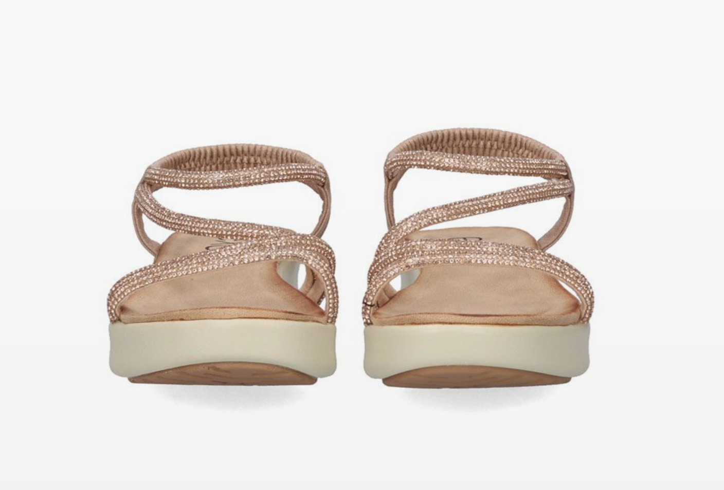 Nude Metallic Platform Sandals