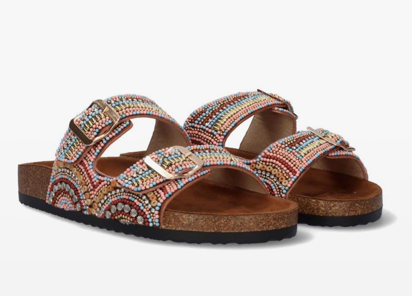 Tan Multi Color Sandal