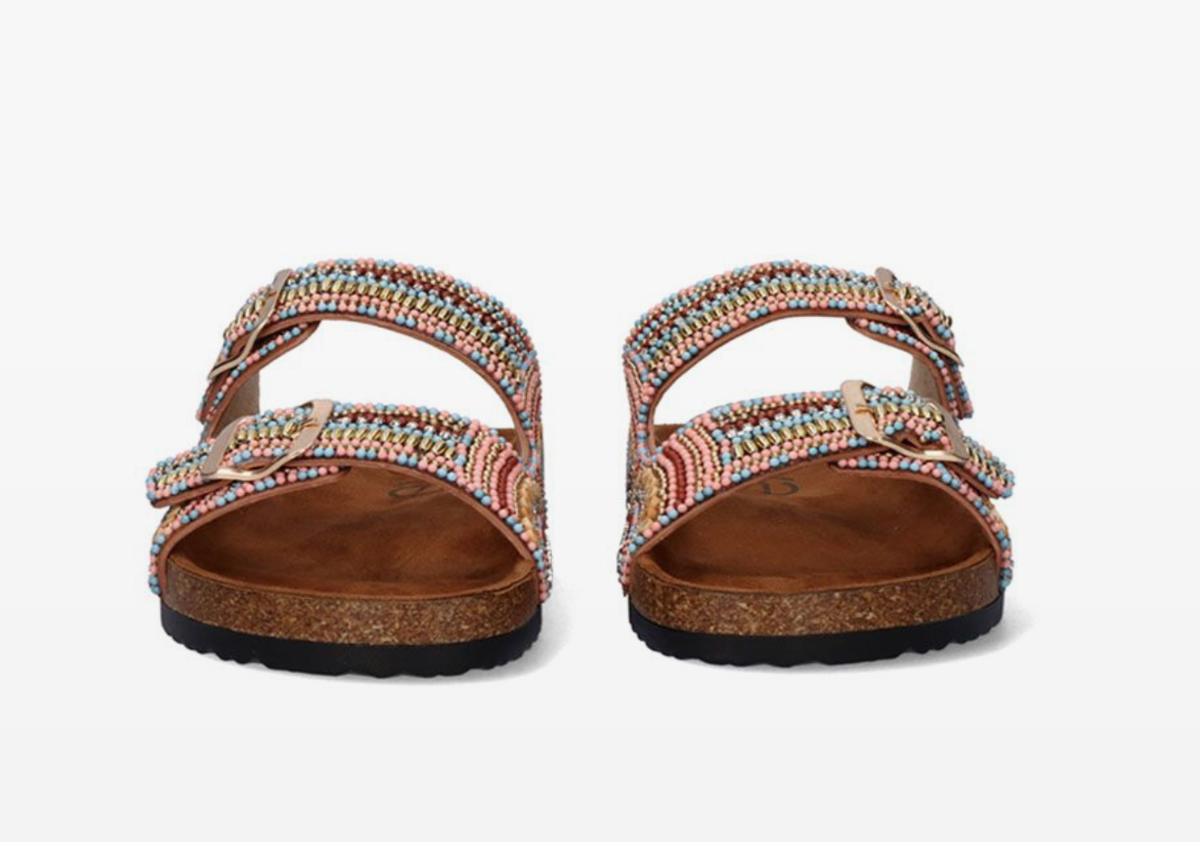 Tan Multi Color Sandal