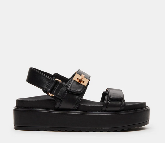 BigMona Quilted Sandal in Black